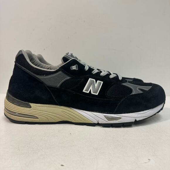 WORN TWICE New Balance 991 Black Nubuck Gray M991BK Made in USA EUC 16 Wide EE main image 5